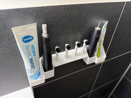 BrushDock Family Set L – Großes Familien-Set für 4 Personen (ohne Bohren)