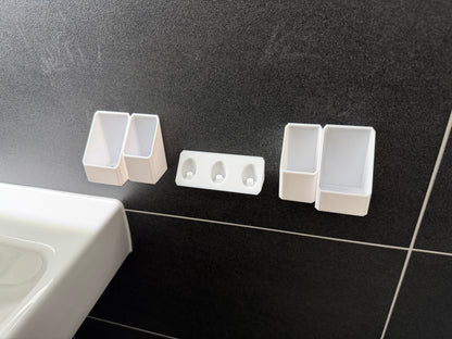 BrushDock Family Set S – Familien-Set für 3 Personen (ohne Bohren)