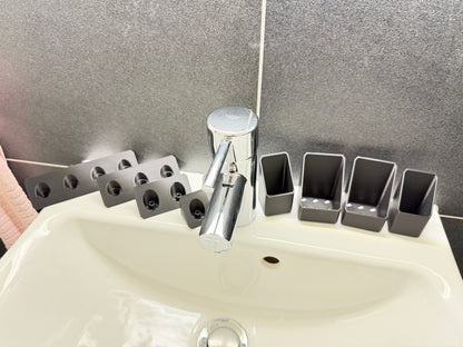 BrushDock Komfort-Set – Wandhalter-Set für Paare (ohne Bohren)