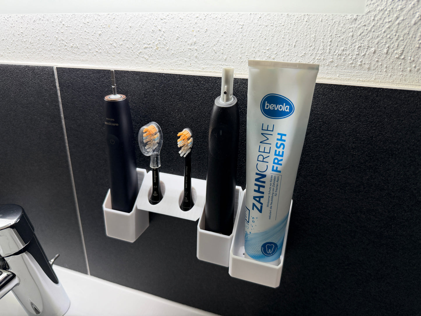 BrushDock Komfort-Set – Wandhalter-Set für Paare (ohne Bohren)