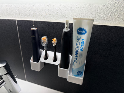 BrushDock Komfort-Set – Wandhalter-Set für Paare (ohne Bohren)