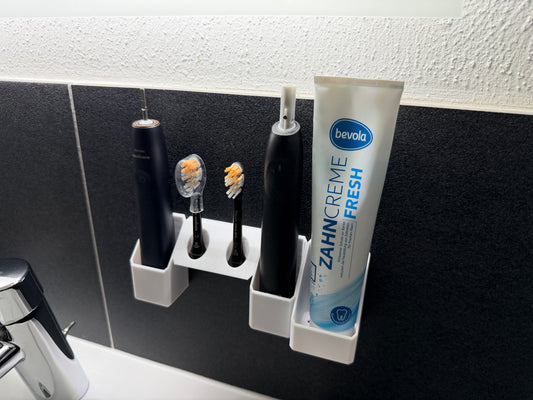 BrushDock Komfort-Set – Wandhalter-Set für Paare (ohne Bohren)